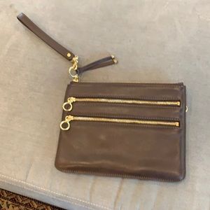 Leather wristlet